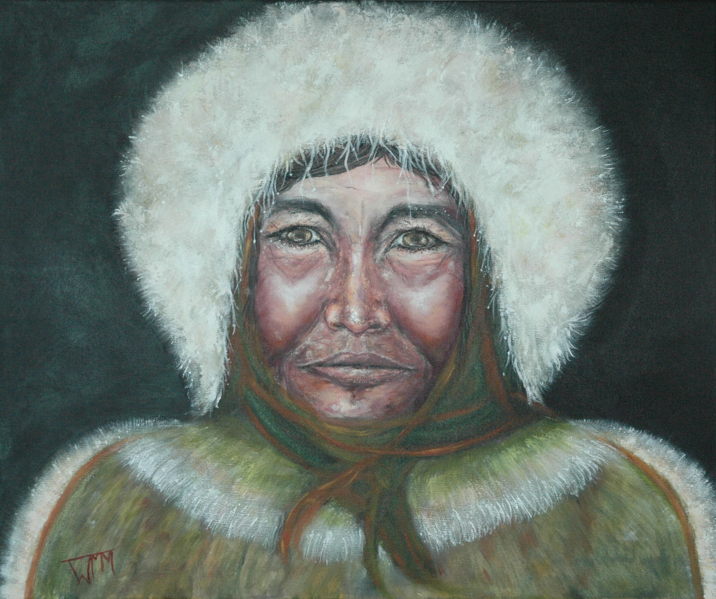 50 x 60cm, acryl op katoen, verkocht