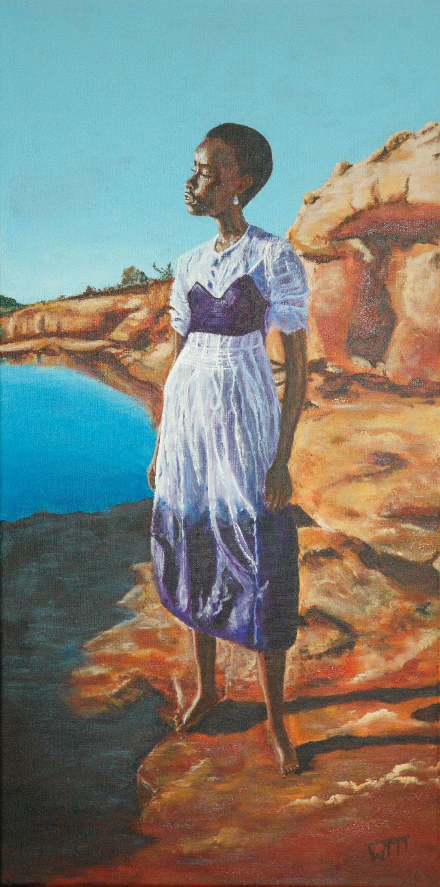 40 x 80cm, acryl op linnen, €265,- (studie)