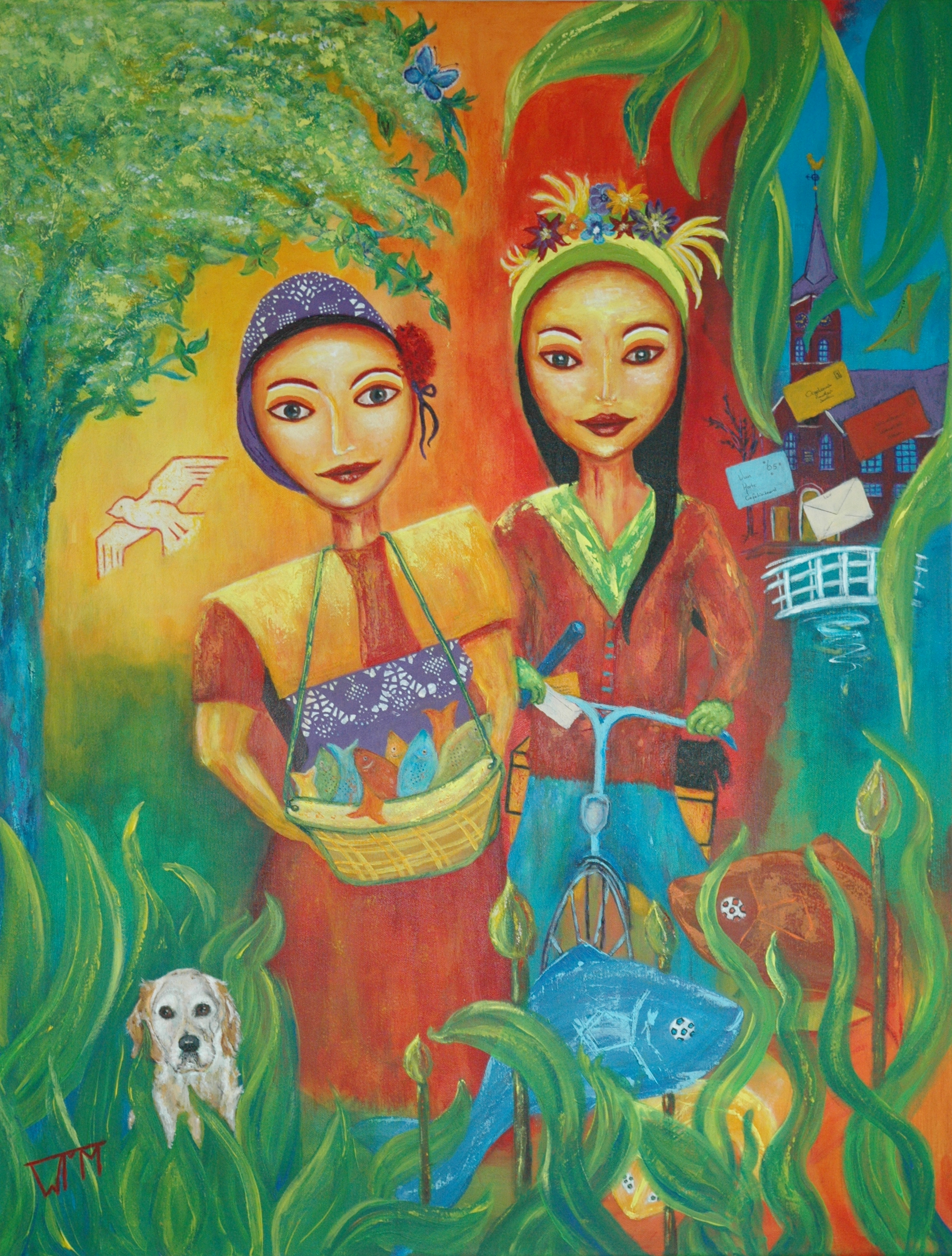 70 x 90cm, acryl op linnen, in privébezit