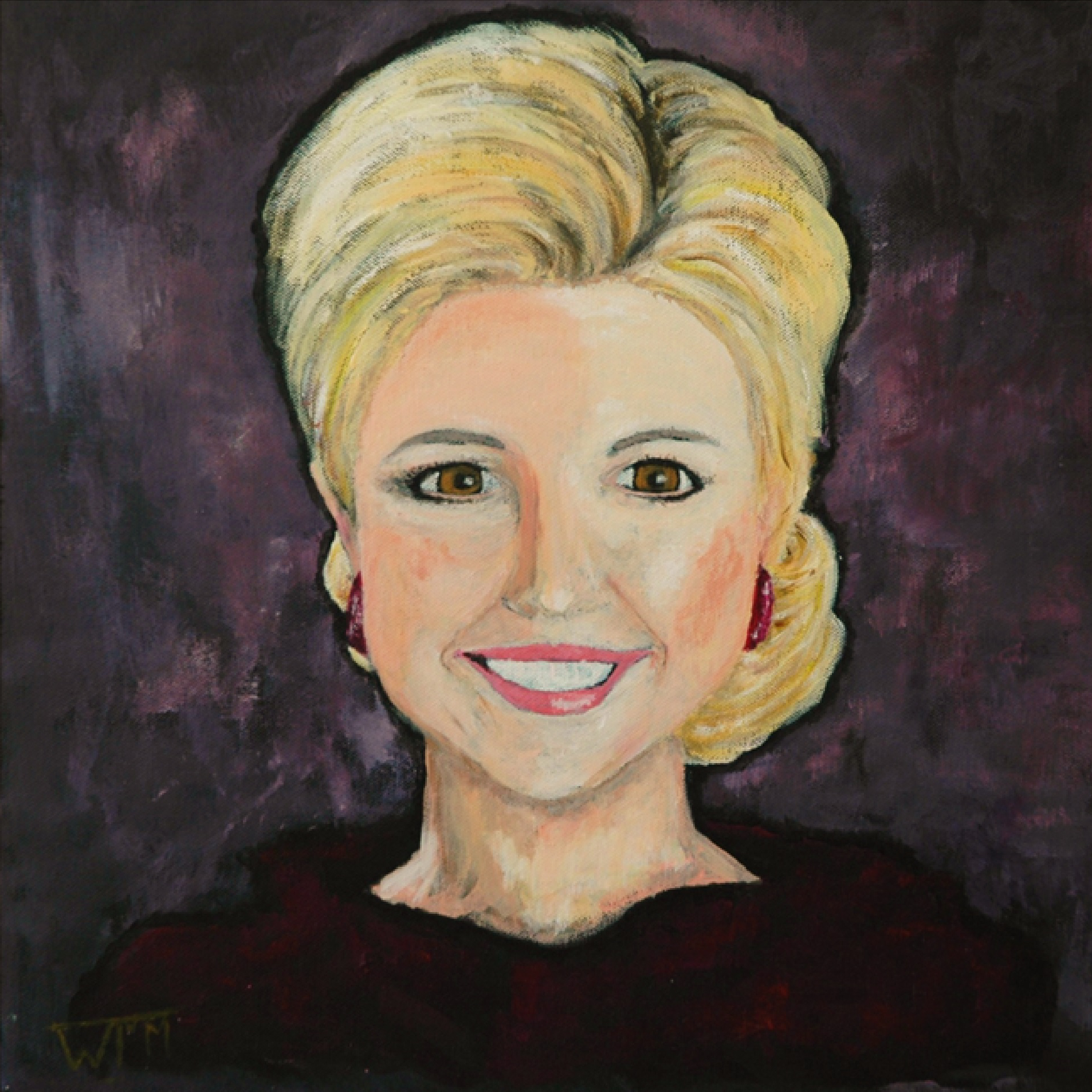 40 x 40cm, acryl op katoen, €145,-