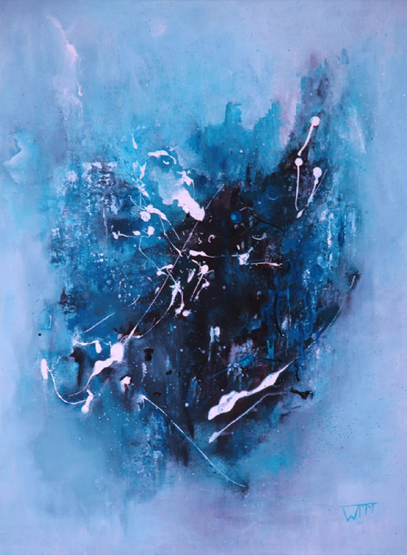 60 x 80cm, acryl op linnen, met gebruik van materialen (textuur), €285,-