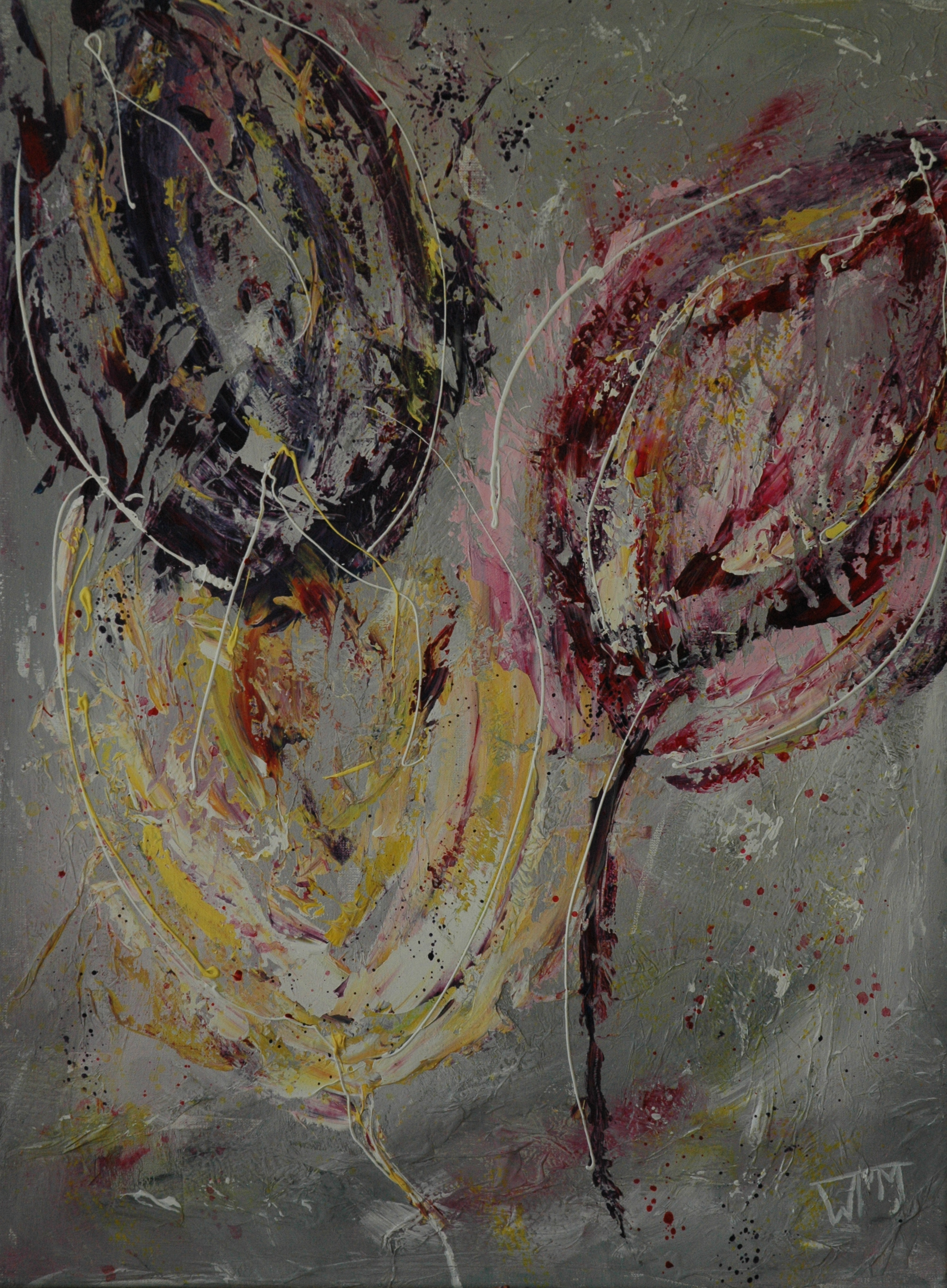 60 x 80cm, acryl op linnen, met gebruik van materialen (textuur), €285