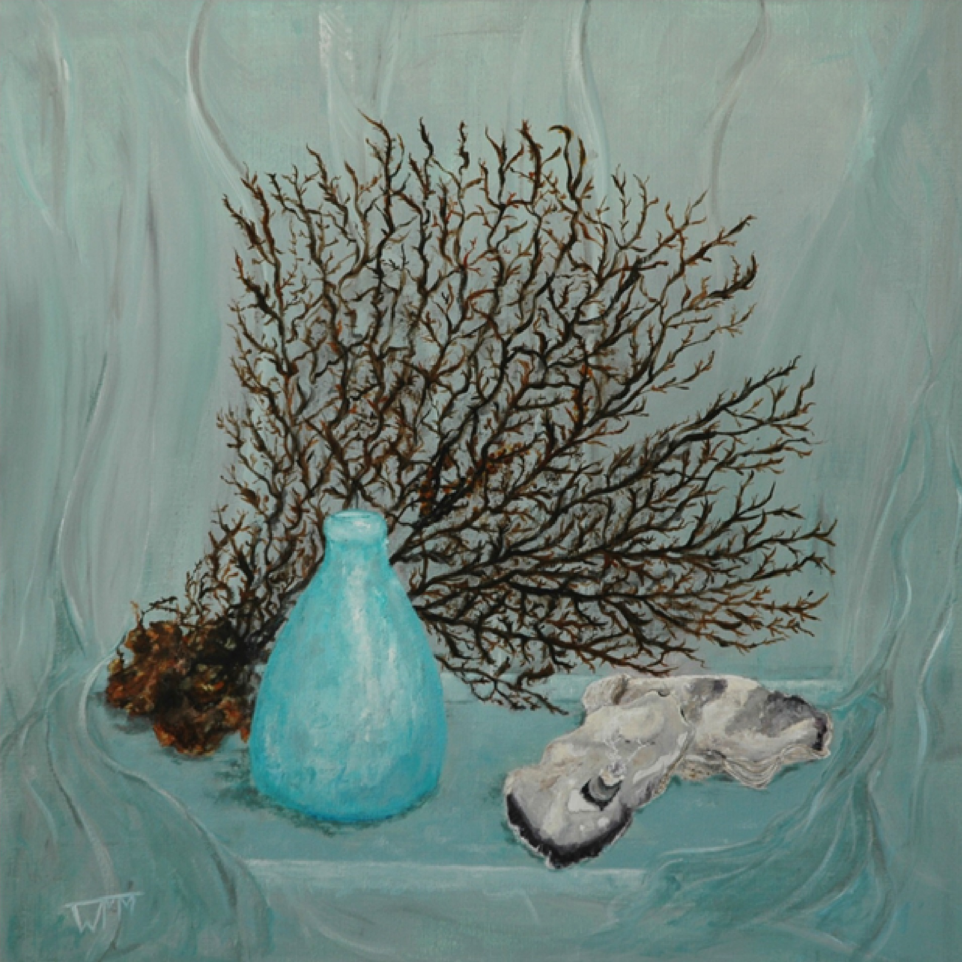 70 x 70cm, acryl op linnen, €325,-